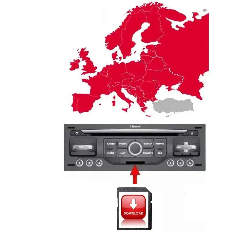 Tamburo Tom Tom Scheda SD Navigazione GPS Europa 2024 V11.25 Per Renault Tomtom Live Navigatore Satellitare Qashqai - 13