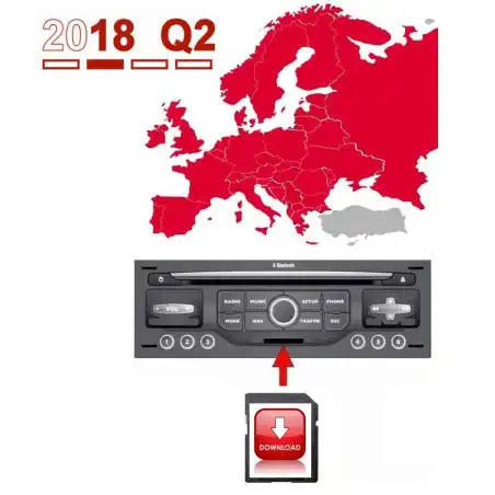 Navigační mapa Citroen MyWay Europe 2018-2