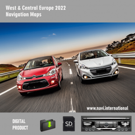 Peugeot / Citroen West & Central Europe 2022 navigation map