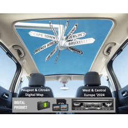 Mapa de navegación de Peugeot y Citroën: Europa Occidental y Central 2024