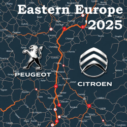 Mapa de navegación de Peugeot y Citroën: Europa Central y del Este 2025