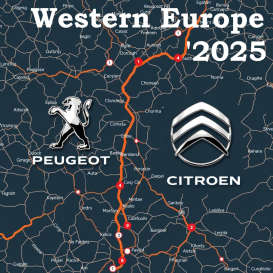 Peugeot / Citroen West & Central Europe 2025 navigation map